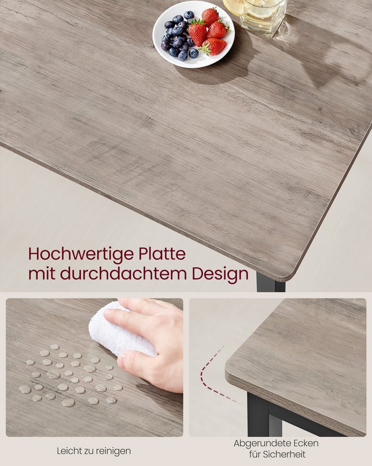 VASAGLE Esstisch Esszimmerstuhl, Küchenstuhl, 2er/4er/6er Set, bis 120 kg belastbar – Bild 4 von 5
