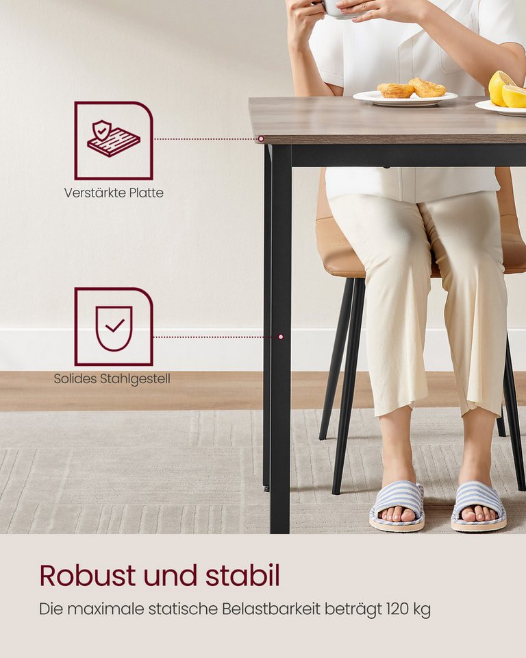 VASAGLE Esstisch Esszimmerstuhl, Küchenstuhl, 2er/4er/6er Set, bis 120 kg belastbar – Bild 5 von 5