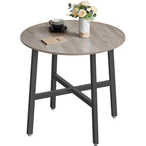 VASAGLE Esstisch runder Küchentisch, 80 x 75 cm (x H), Industrie-Design