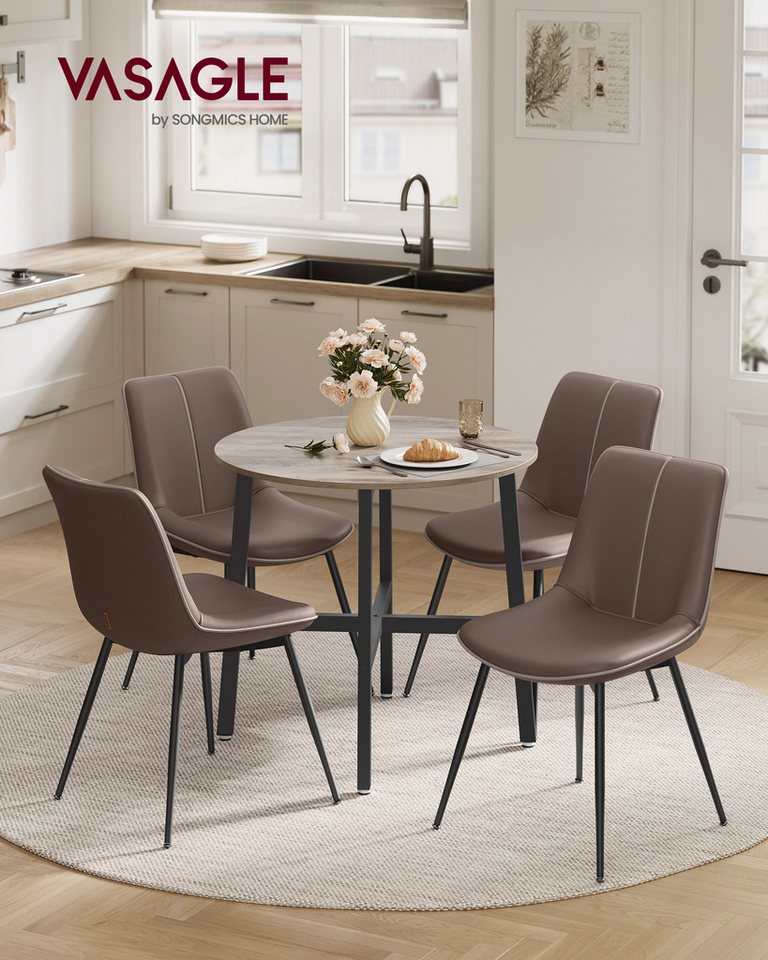 VASAGLE Esstisch runder Küchentisch, 80 x 75 cm (x H), Industrie-Design – Bild 2 von 5