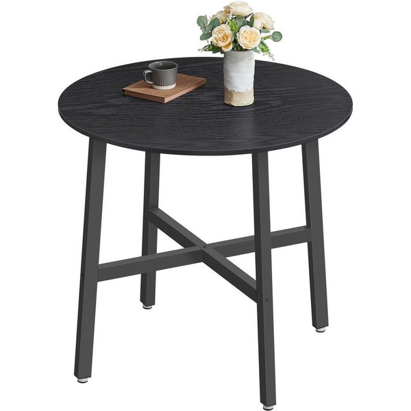 VASAGLE Esstisch runder Küchentisch, 80 x 75 cm (x H), Industrie-Design