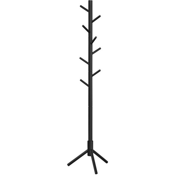 VASAGLE Garderobenständer Kleiderständer, Massivholz, mit 8 Haken, 3 Höhen