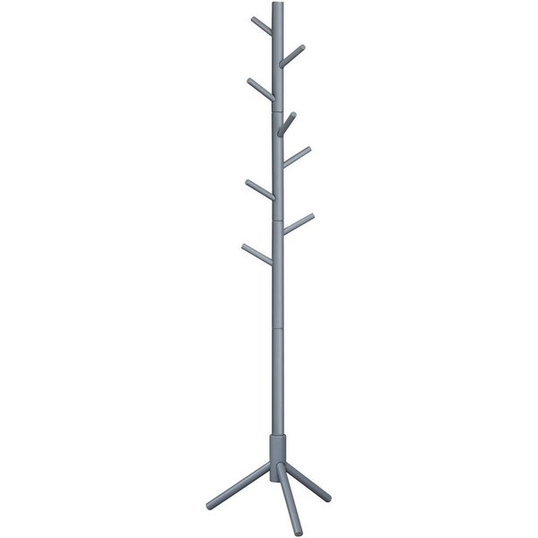 VASAGLE Garderobenständer Kleiderständer, Massivholz, mit 8 Haken, 3 Höhen