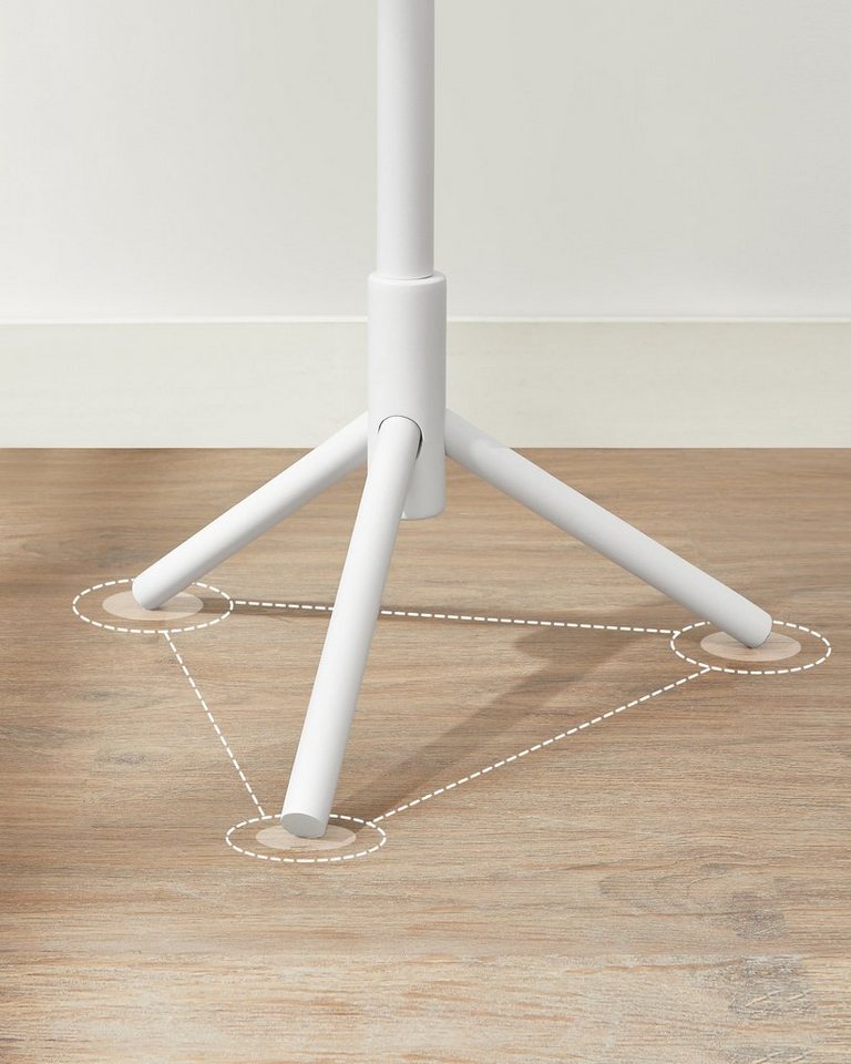 VASAGLE Garderobenständer Kleiderständer, Massivholz, mit 8 Haken, 3 Höhen – Bild 5 von 5