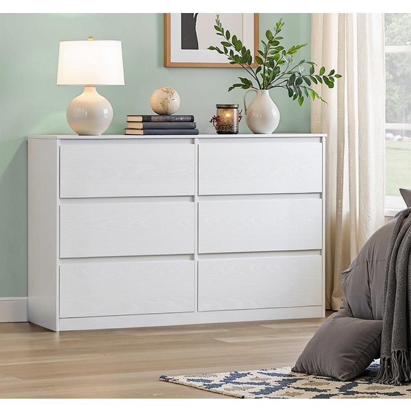 VASAGLE Kommode Kommodenschrank mit 6/8 Schubladen, 119,4 x 40 x 75 cm, für Schlafzimmer, Schubladenschrank, Wäschekommode