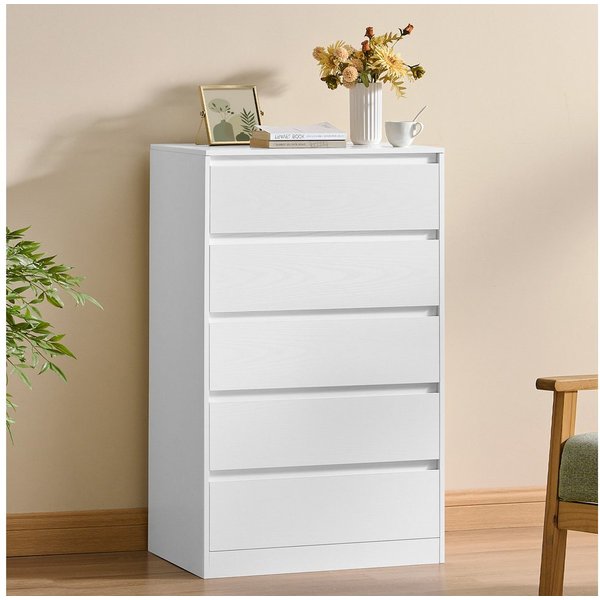 VASAGLE Kommode mit 3 / 4 / 5 Schubladen, Komodenschrank, Schubladenschrank, 60,2 x 40 x 97,6 cm, für Schlafzimmer, Schubladenschrank