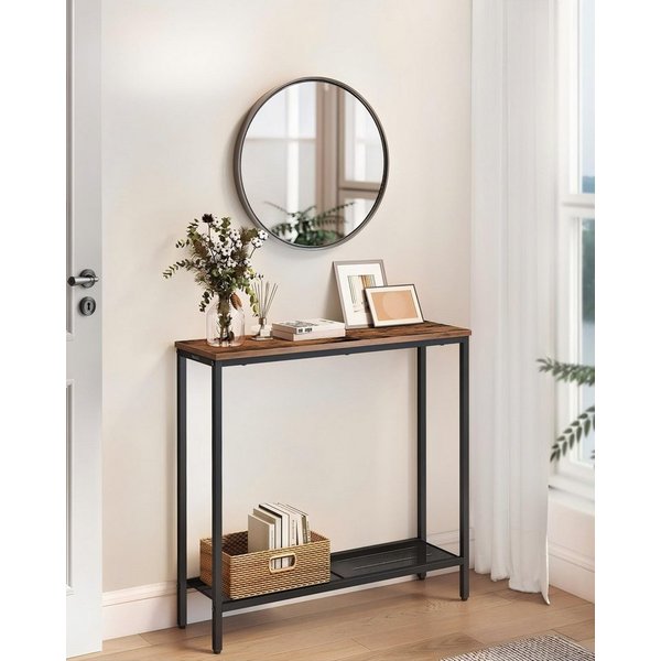 VASAGLE Konsolentisch Flurtisch, einteilige Tischplatte, einfache Montage,schmaler Sofatisch, 24 x 80 x 81,2 cm, für Flur, Schlafzimmer, einfache Montage