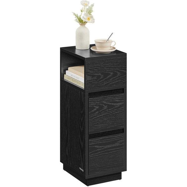 VASAGLE Nachttisch 1er Set/2er Set, schmal, Beistelltisch mit 2 Schubladen, offenes Fach (1-St), für Schlafzimmer, Wohnzimmer, schmal, offenes Fach