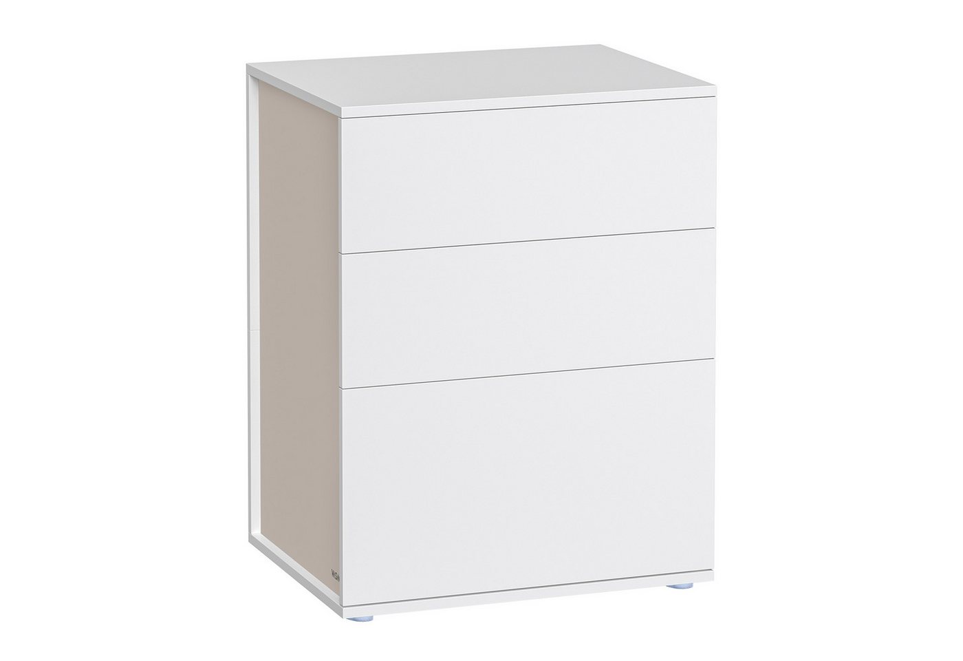 VASAGLE Nachttisch Nachtschrank, Toolless-Technologie, superschnelle werkzeuglose Montage (2-St), Schlafzimmer, Wohnzimmer, Beistelltisch 3 Schubladen, 2er Set – Bild 4 von 5