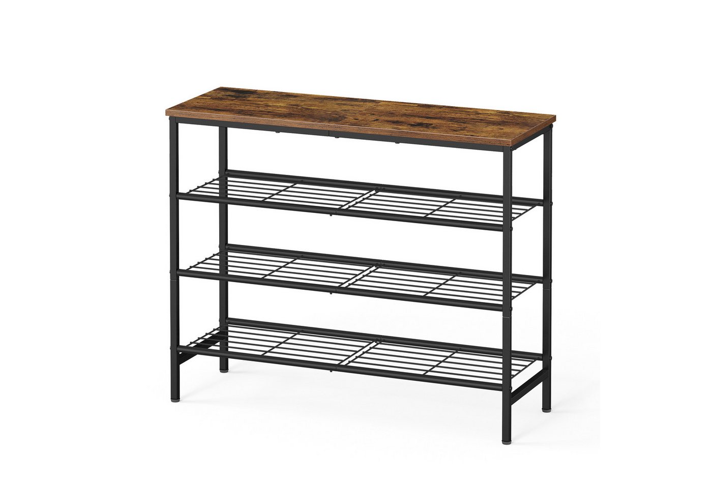 VASAGLE Schuhregal 4/5 Ebenen, für 18-24 Paar Schuhe, 30 x 75 x 69 cm, Flur, Wohnzimmer, Metallgestell, Schuhaufbewahrung – Bild 4 von 5