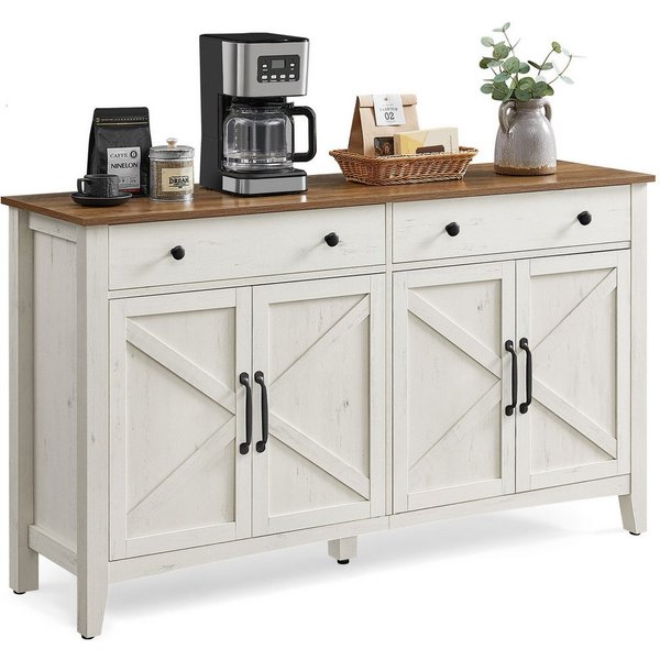 VASAGLE Sideboard Küchenschrank Sideboard verstellbare Ablage (Sideboard mit Schubladen, Aufbewahrungsschrank mit Türen, für Wohnzimmer Küche Esszimmer), 40 x 1