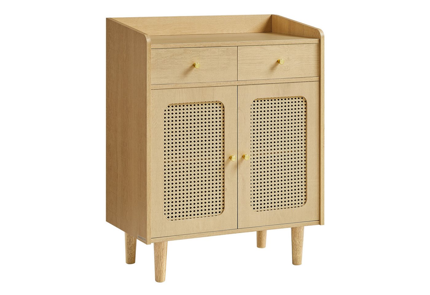 VASAGLE Sideboard Küchenschrank verstellbare Ablage (SONGMICS HOME BOHOVEN Kollektion, Küchenschrank mit Türen in Rattan-Optik, verstellbare Ablage), für Esszim – Bild 4 von 5