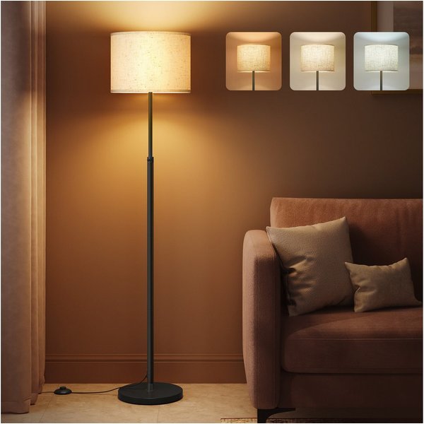 VASAGLE Stehlampe Stehleuchte Standleuchte, Wohnzimmer, 140-170 cm höhenverstellbare Leselampe, modern Stehleuchte