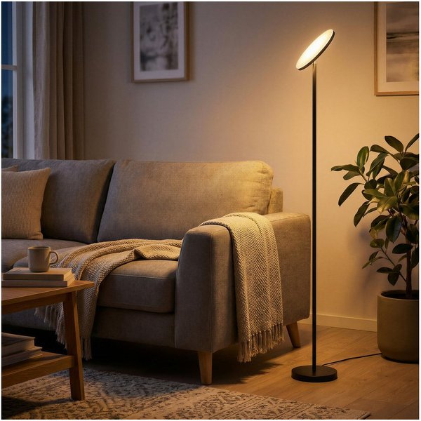 VASAGLE Stehlampe Stehlampe Wohnzimmer, LED-Stehleuchte, für Schlafzimmer, Büro, Timer, Standleuchte 30W, drehbarer Lampenkopf, Memory-Funktion, Fernbedienung