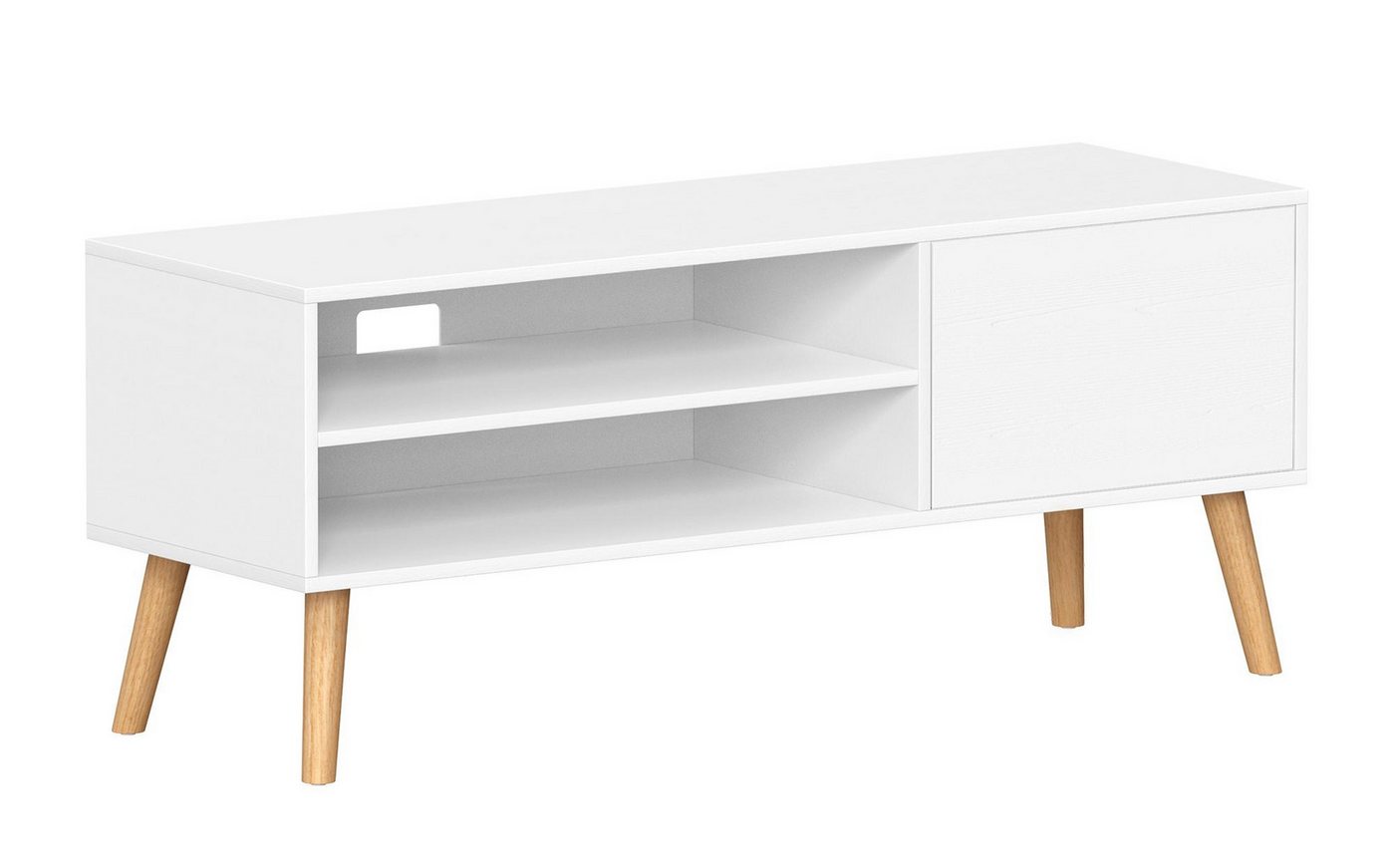 VASAGLE TV-Schrank Lowboard, Fernsehschrank, Fernsehtisch, für Wohnzimmer, modern für Fernseher bis zu 55 Zoll, Industrial-Design, 120 x 40 x 49 cm – Bild 2 von 5