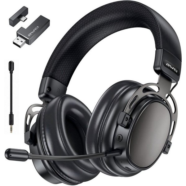 Vashoy Awei AT36 Over-Ear-Kopfhörer,Multi-Point-Verbindung,Noise-Cancelling, Gaming-Headset (72 Std Laufzeit, 2,4‑GHz‑Ultra‑Niedriglatenz, Bluetooth 5.4, abnehm