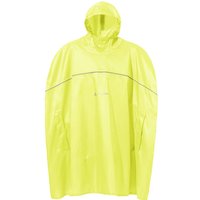 VAUDE Kinder-Regenponcho 'Grody II' mit Gummiband eingefasster Kapuze, neon yellow, Gr. M