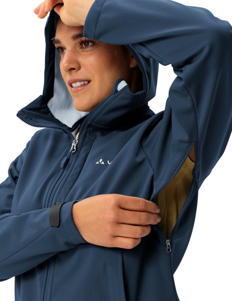 VAUDE Softshelljacke Women's All Year Elope Softshell Jacket II mit Reißverschluss, normale Länge, aus Polyester – Bild 3 von 5