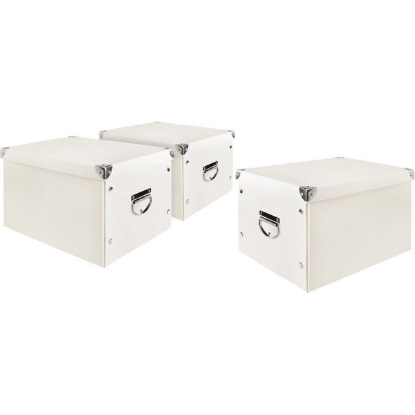 VBS Aufbewahrungsbox Aufbewahrungsbox mit Deckel, faltbar, 27 cm x 34 cm, 1 oder 3 Kisten auswählbar