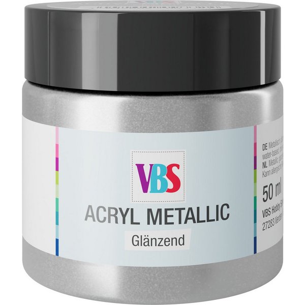 VBS Bastelfarbe Acryl Metallic, 50ml