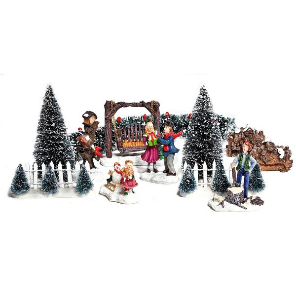 VBS Dekofigur Deko-Miniaturen Set Winter, 12 Teile