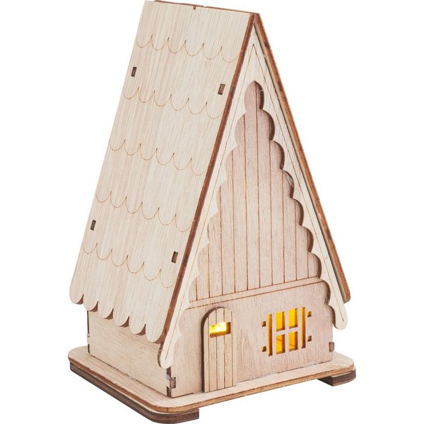 VBS Dekoobjekt Holzbausatz Dachhaus, 13 Teile
