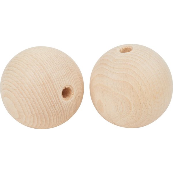 VBS Dekoobjekt Holzkugeln, halbgebohrt, Ø 70 mm