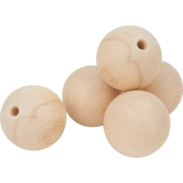 VBS Dekoobjekt Holzkugeln, halbgebohrt, Ø 70 mm