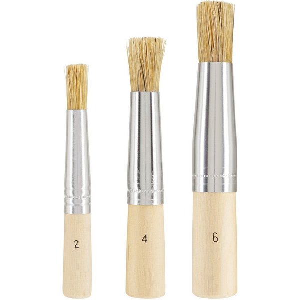 VBS Malpinsel Schablonierpinsel, 3er-Set