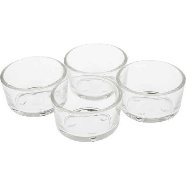 VBS Teelichthalter Teelichtgläser 4er-Pack, 2,5 cm hoch