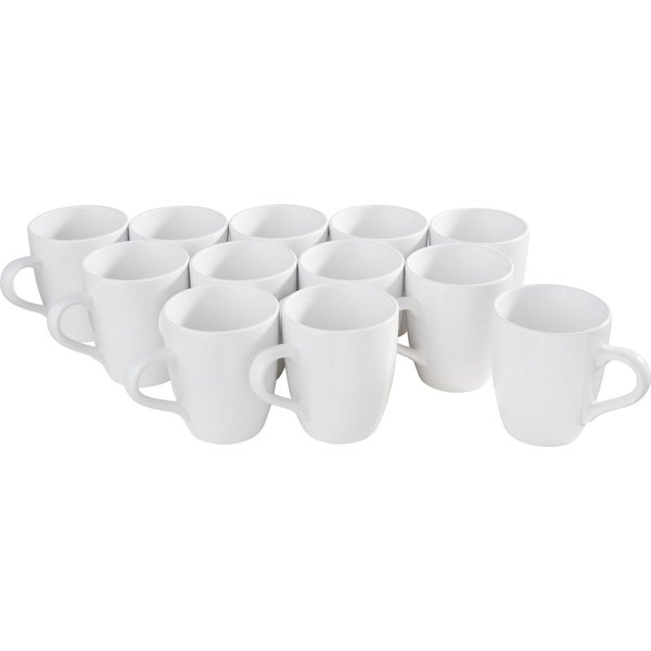 VBS XXL Tasse XXL Pack, Keramik, 12 Stück, 300ml Füllmenge