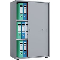 VCM Büroschrank, Grau, XL, mit Schiebetüren