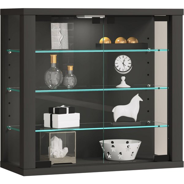 VCM Hängevitrine Vitrosa B. 43 x T. 18 x H. 40 cm Präsentation und Aufbewahrung von Sammlerstücken, Wohnzimmer oder Büro