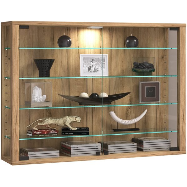 VCM Hängevitrine Vitrosa B. 83 x T. 18 x H. 60 cm Präsentation und Aufbewahrung von Sammlerstücken, Wohnzimmer oder Büro