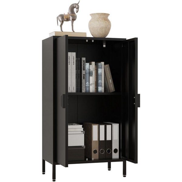 VCM Kommode Flokas B. 60 x T. 35 x H. 110 cm, Stauraum für Kleidung und Wäsche, für Büro und Homeoffice, 2 Fächer