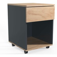 VCM Rollcontainer Dalosa 45 (Anthrazit/Honig-Eiche, 1-SB)