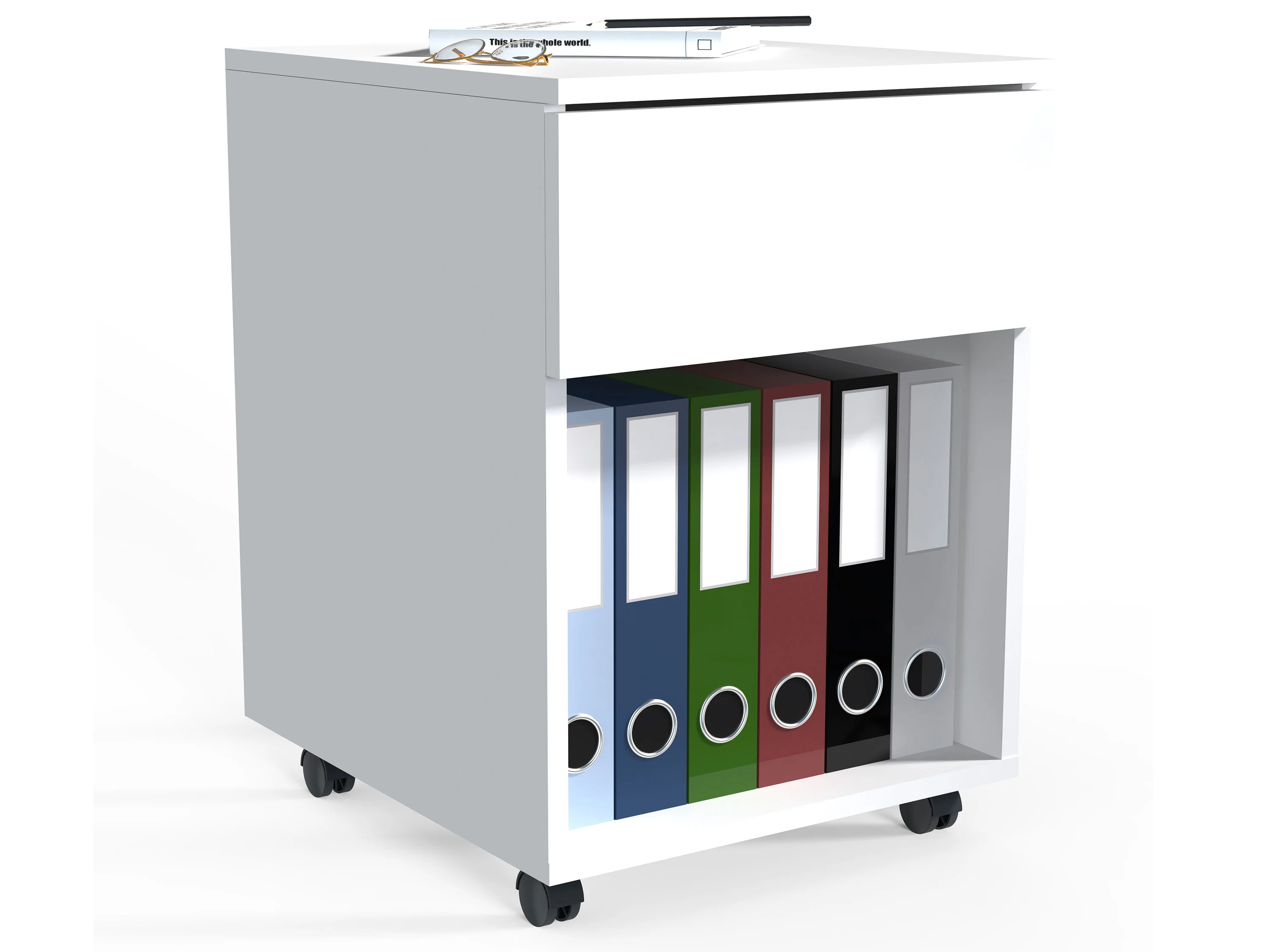 VCM Rollcontainer Dalosa 45 (Weiß, 1-SB) – Bild 2 von 4