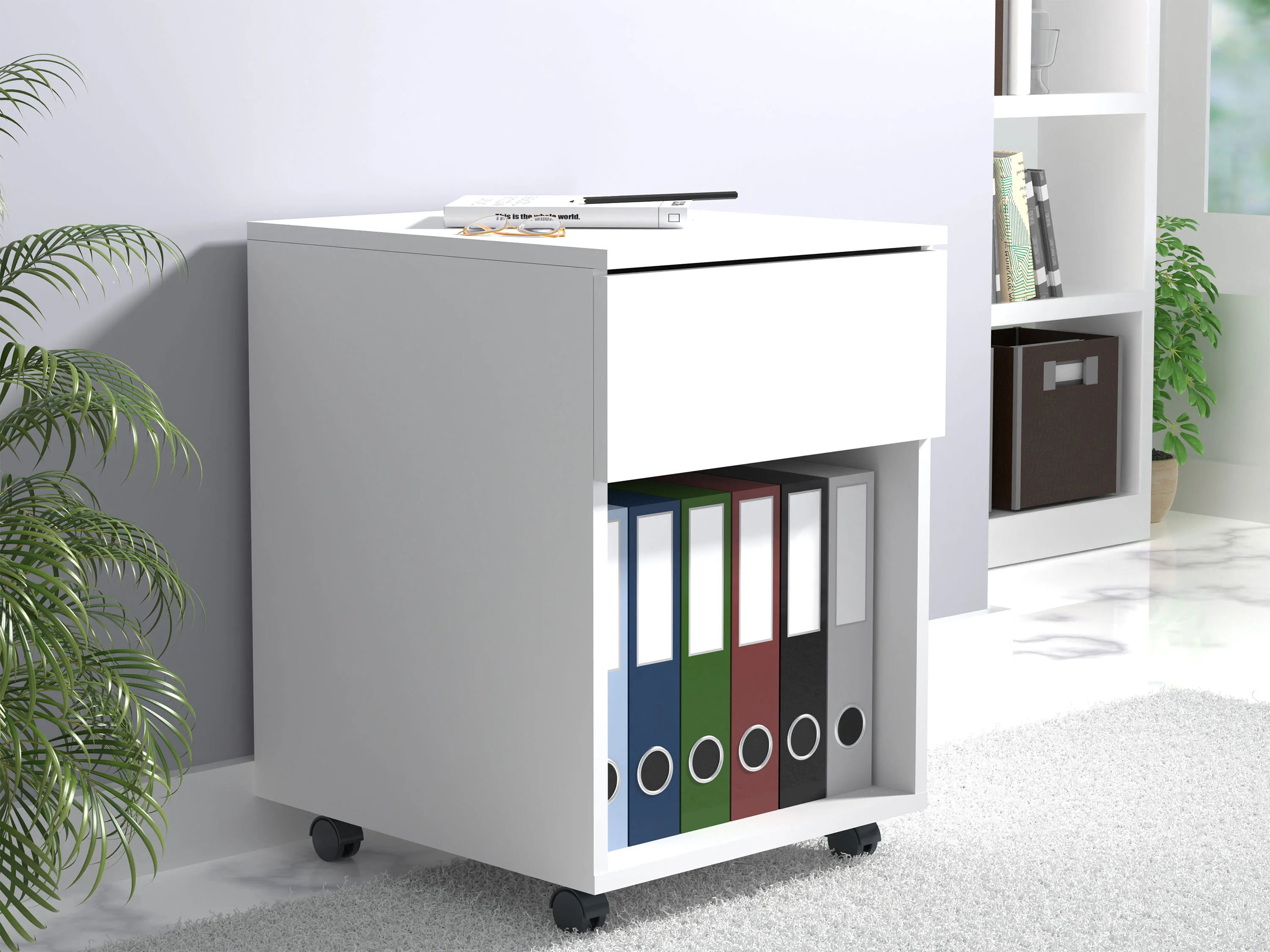 VCM Rollcontainer Dalosa 45 (Weiß, 1-SB) – Bild 3 von 4