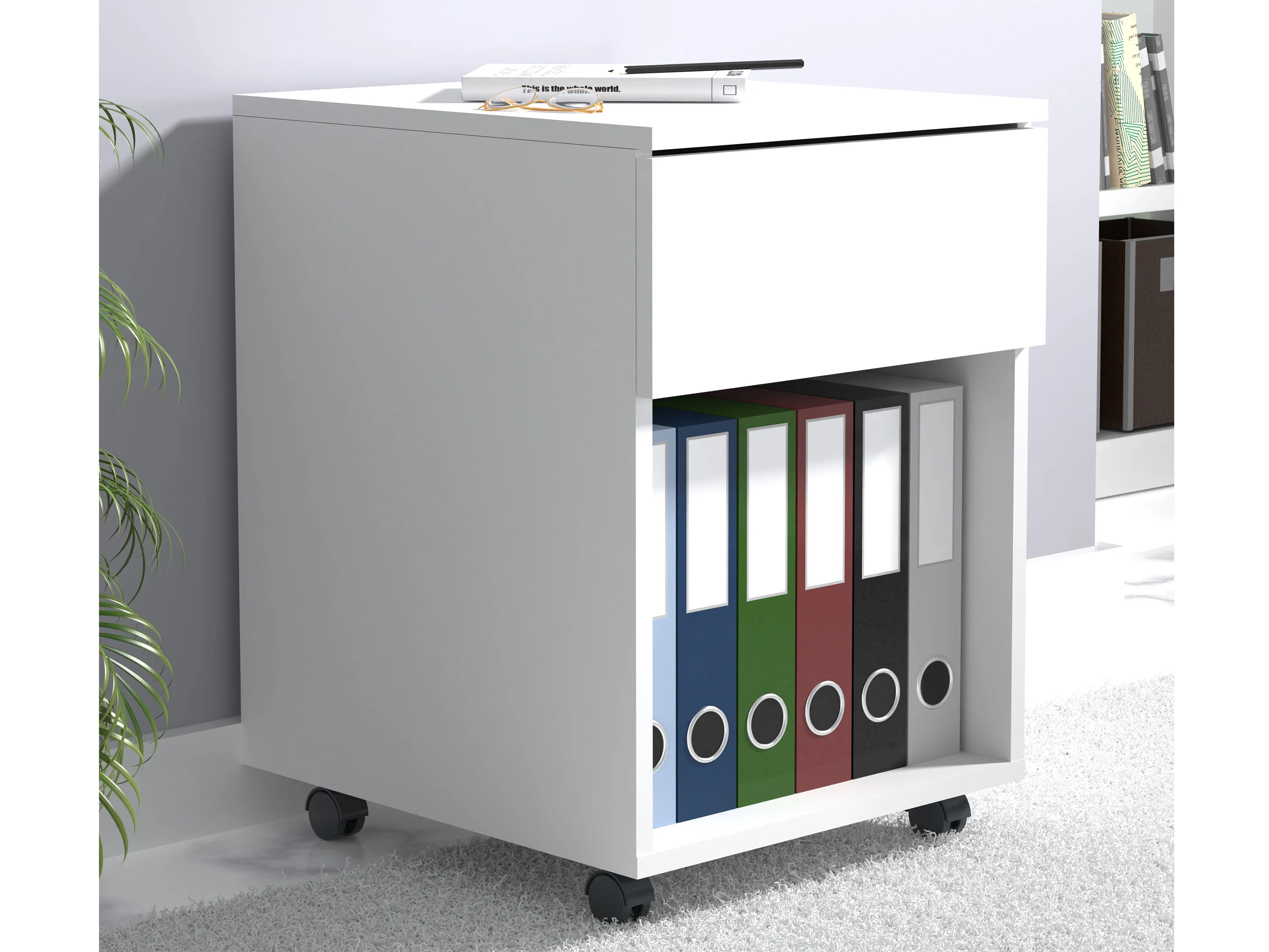 VCM Rollcontainer Dalosa 45 (Weiß, 1-SB) – Bild 4 von 4
