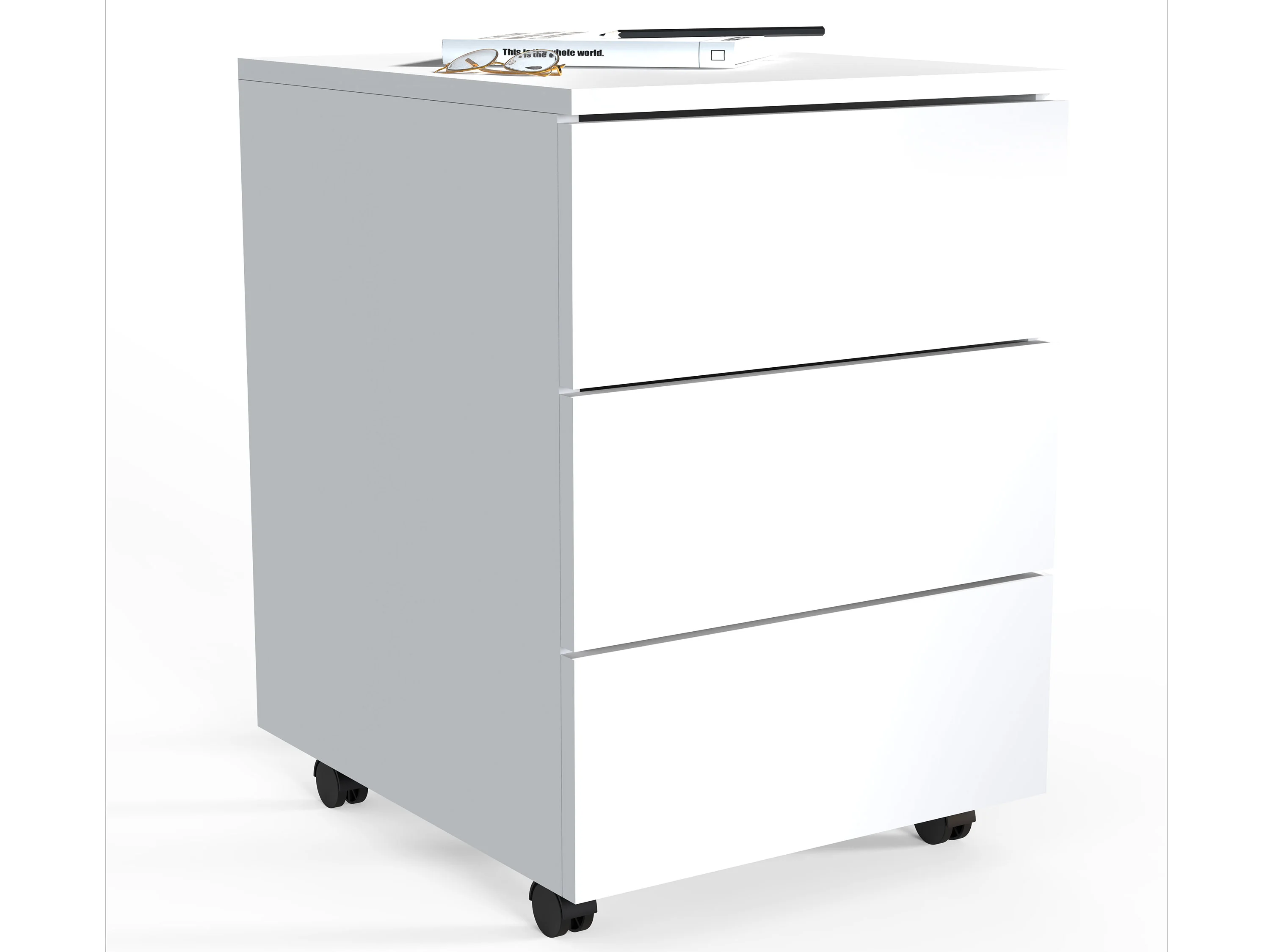 VCM Rollcontainer Dalosa 45 (Weiß, 3-SB) – Bild 2 von 4