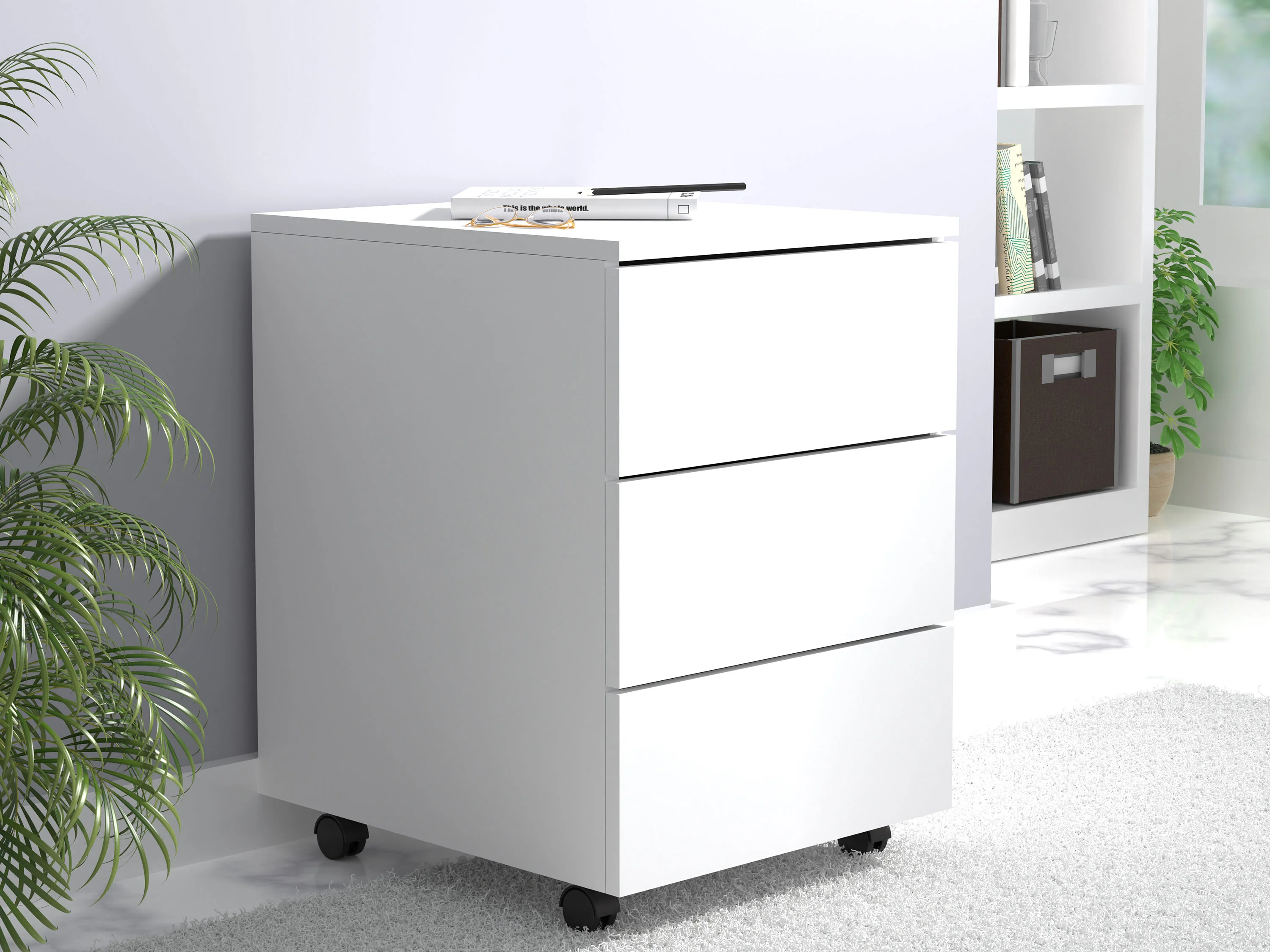 VCM Rollcontainer Dalosa 45 (Weiß, 3-SB) – Bild 3 von 4