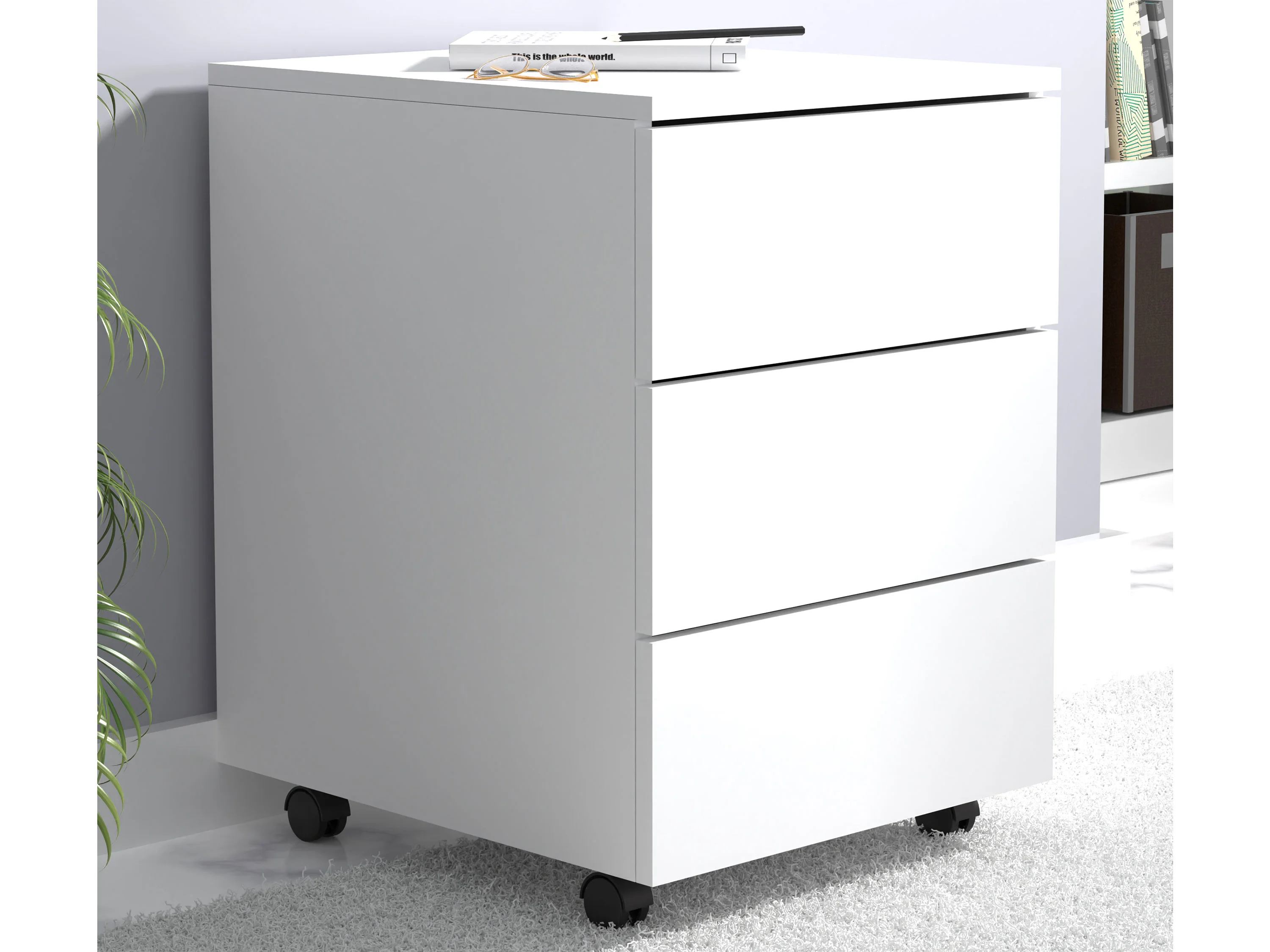 VCM Rollcontainer Dalosa 45 (Weiß, 3-SB) – Bild 4 von 4