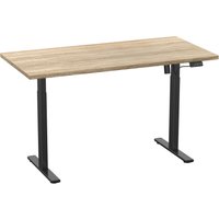 VCM Schreibtisch E-Lona (Sonoma-Eiche/schwarz, 160 x 80 cm)