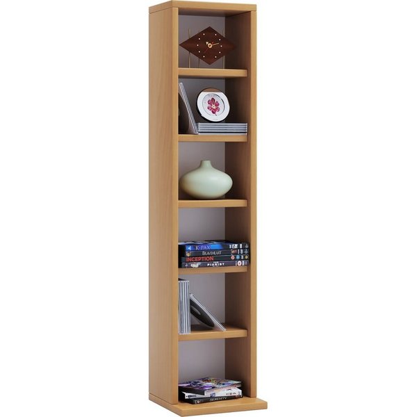 VCM Standregal Elementa Bücherregal B. 21 x T. 20 x H. 92 cm, Freistehendes Regal für Bücher und Deko, für Wohnzimmer und Mediaraum