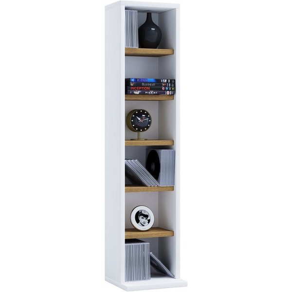 VCM Standregal Elementa Bücherregal B. 21 x T. 20 x H. 92 cm, Freistehendes Regal für Bücher und Deko, für Wohnzimmer und Mediaraum