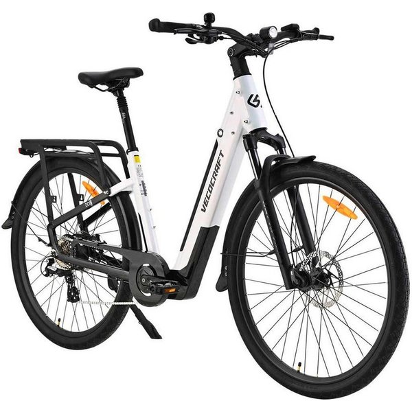 VECOCRAFT E-Bike Cityrad EOS ebike damen 28 zoll 25 km/h, 8 Gang Shimano, Heckmotor, 468 Wh