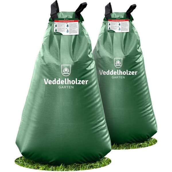 Veddelholzer Bewässerungssystem 2x75l Baumbewässerungssack Reißverschluss kombinierbar Diebstahlschutz, (Miteinander Kombinierbar durch Reißverschluss, 2 mal 75