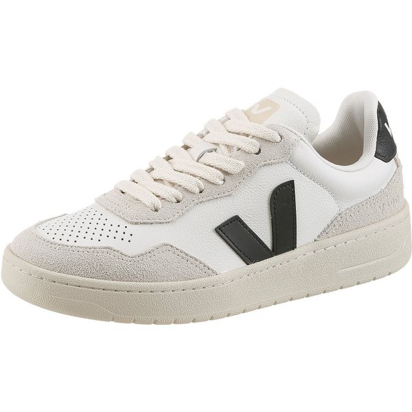 VEJA V-90 Sneaker Freizeitschuh, Schnürschuh mit Kontrastbesatz an Ferse und Seite