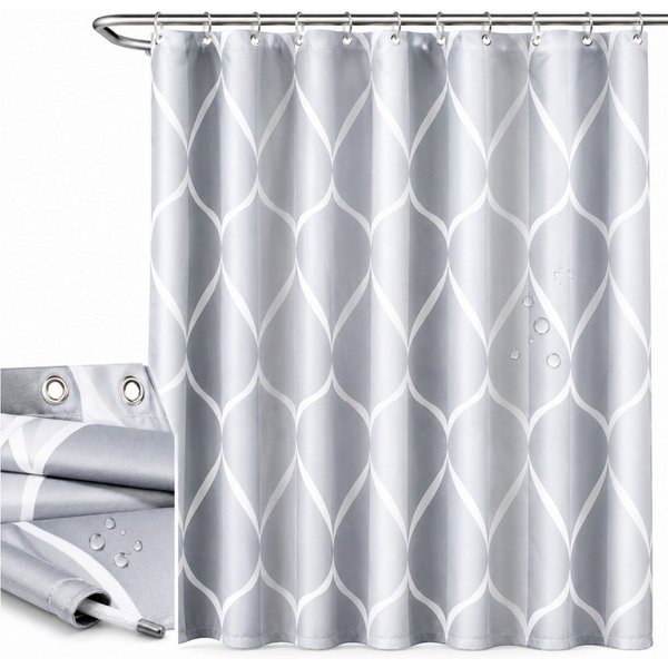 VEKROBOT Duschvorhang Grauer wasserdichter Duschvorhang schlicht, extra stark fürs Bad (Set, 1-tlg., Verdickter Polyester-Duschvorhang), Schlichter, extra stark
