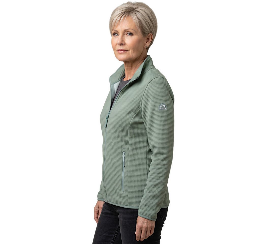 Veleste Sweatjacke Lise Freizeitjacke mit Waffelstruktur leicht und atmungsaktiv, schnelltrocknend – Bild 3 von 5
